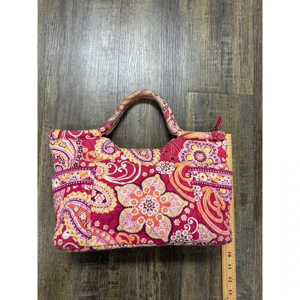 Vera Bradley Raspberry Paisley Little Betsy Tote Shoulder Fizz Gabby Handbag